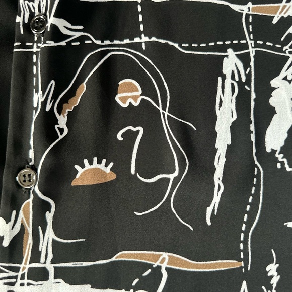 Joseph Ribkoff Black/White Abstract two tone blouse,/ woman’s size 14/ SOLD - Picture 8 of 12